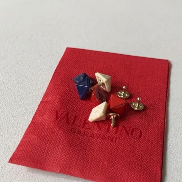 Valentino Medium Candy stud Red Blue White Leather - Picture 3 of 7